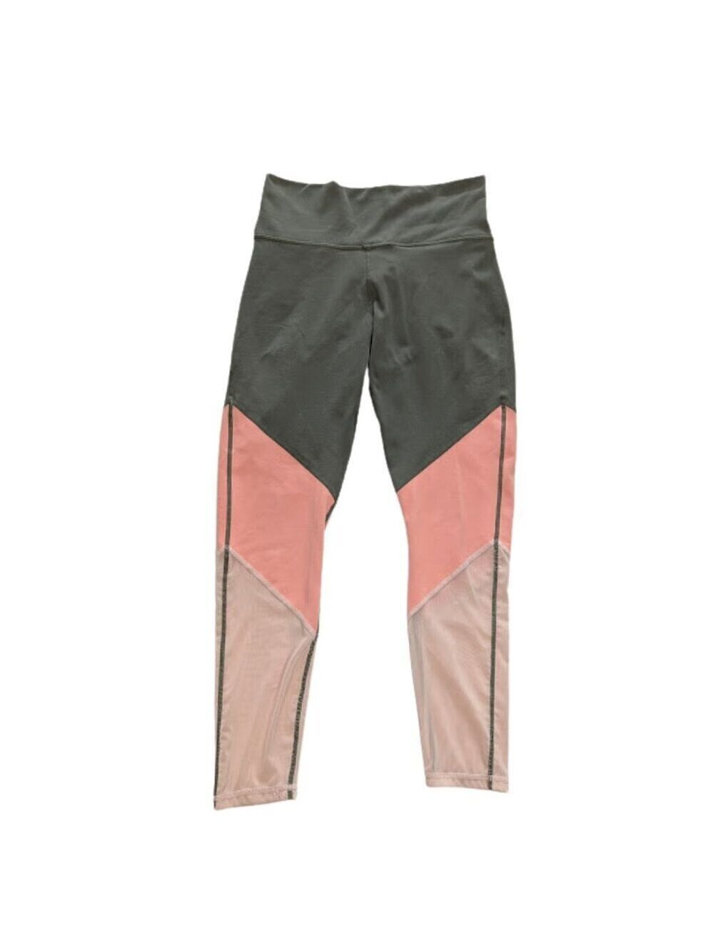 Fabletics Zone High-Waist 7/8 Leggings Mesh Panels Safari/Blossom/Pearl * Size S